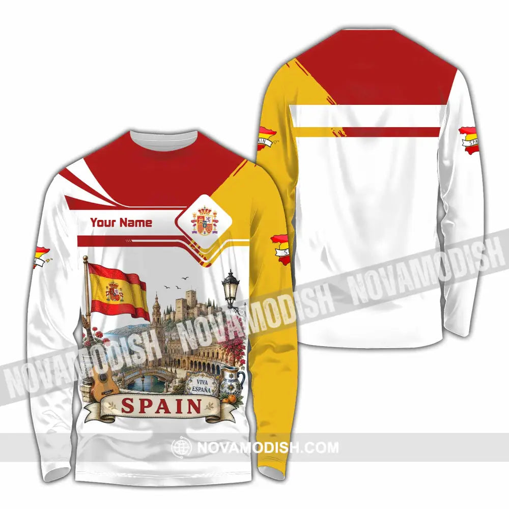 Unisex Shirt - Custom Spain Shirt - Long Sleeve Shirt / S - T-shirt