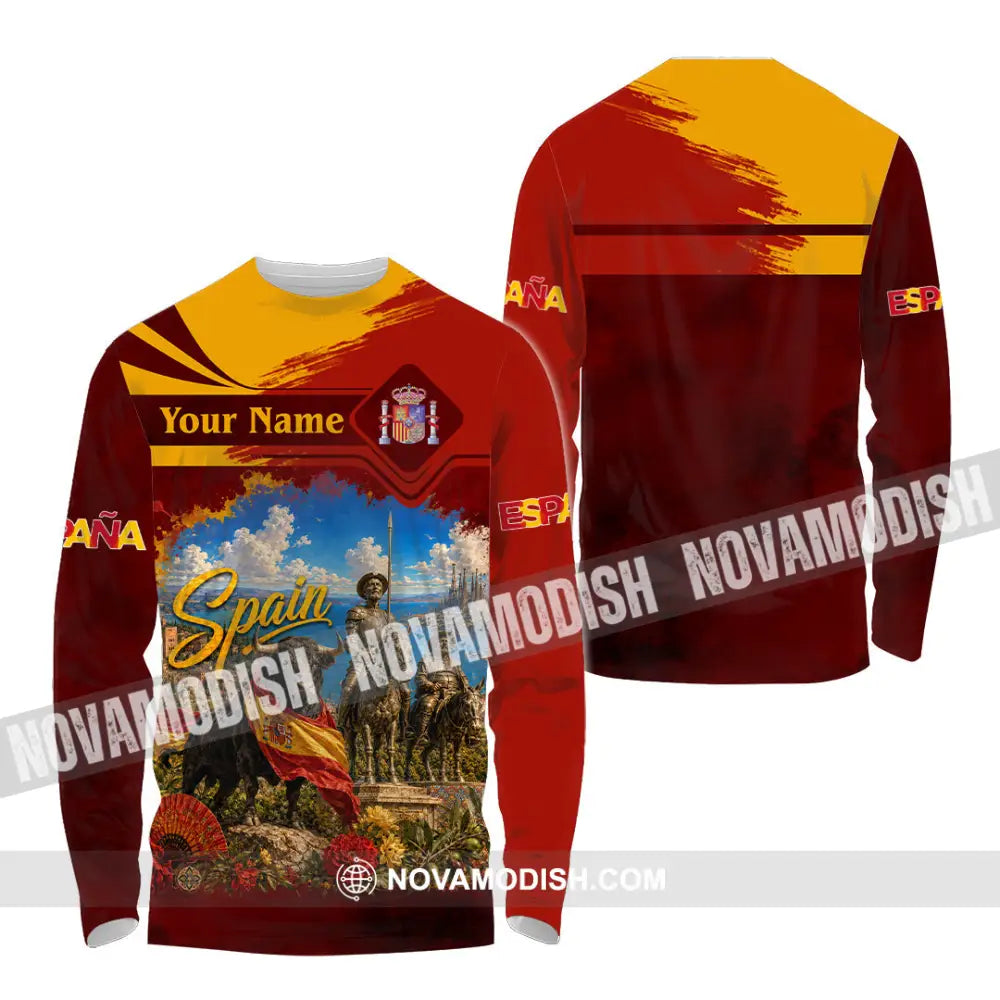 Unisex Shirt - Custom Spain Shirt - Long Sleeve Shirt / S - T-shirt