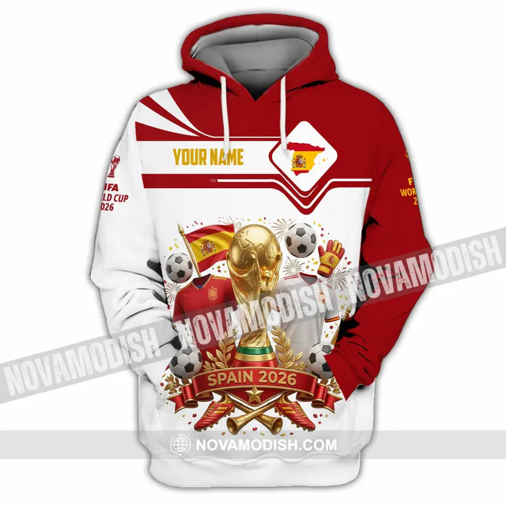 Unisex Shirt - Custom Spain World Cup 2026 3D Shirt - Hoodie / S - T-shirt