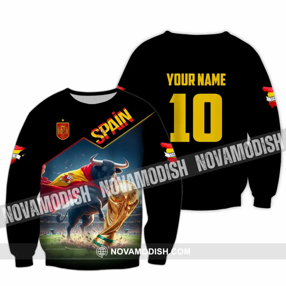 Unisex Shirt - Custom Spain World Cup 2026 3D Shirt Long Sleeve / S T-shirt