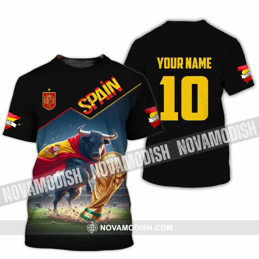 Unisex Shirt - Custom Spain World Cup 2026 3D Shirt T-Shirt / S T-shirt