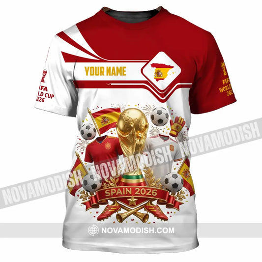 Unisex Shirt - Custom Spain World Cup 2026 3D Shirt - T-Shirt / S - T-shirt