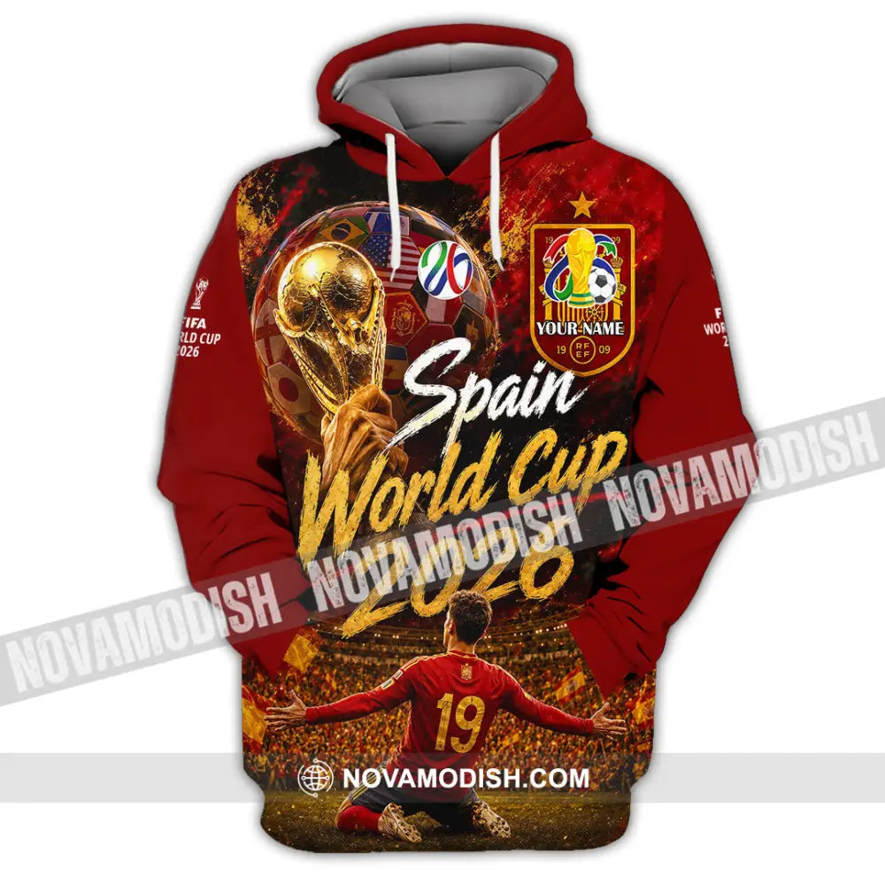 Unisex Shirt - Custom Spain World Cup 2026 Shirt - Hoodie / S - T-shirt