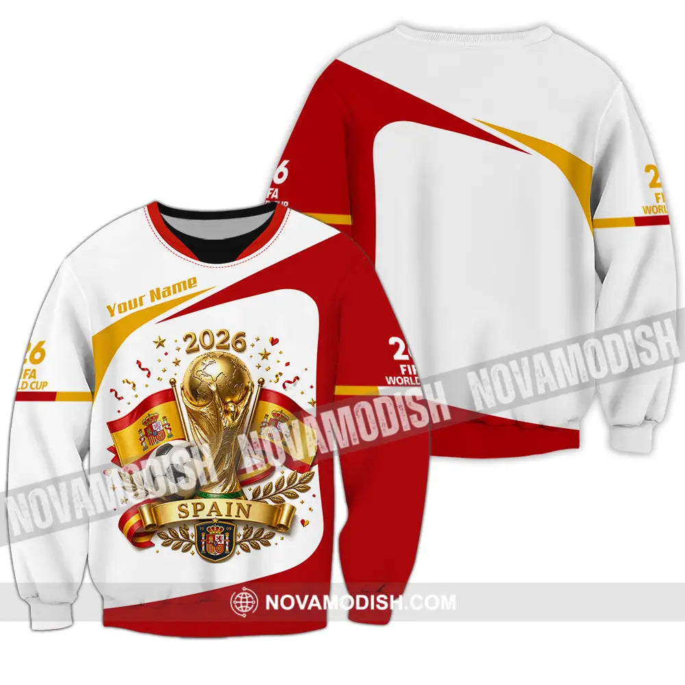 Unisex Shirt - Custom Spain World Cup 2026 Shirt - Long Sleeve / S - T-shirt