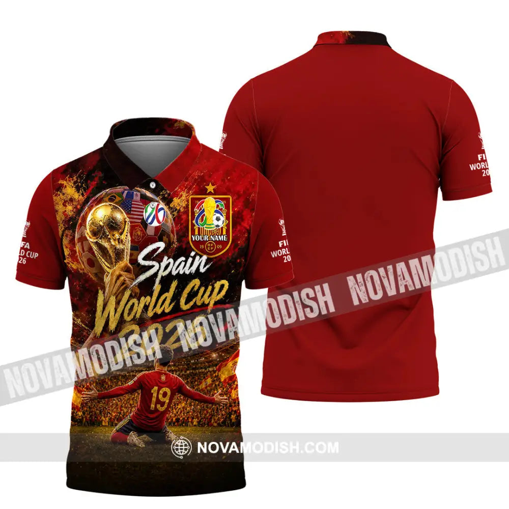 Unisex Shirt - Custom Spain World Cup 2026 Shirt - Polo Shirt / S - T-shirt