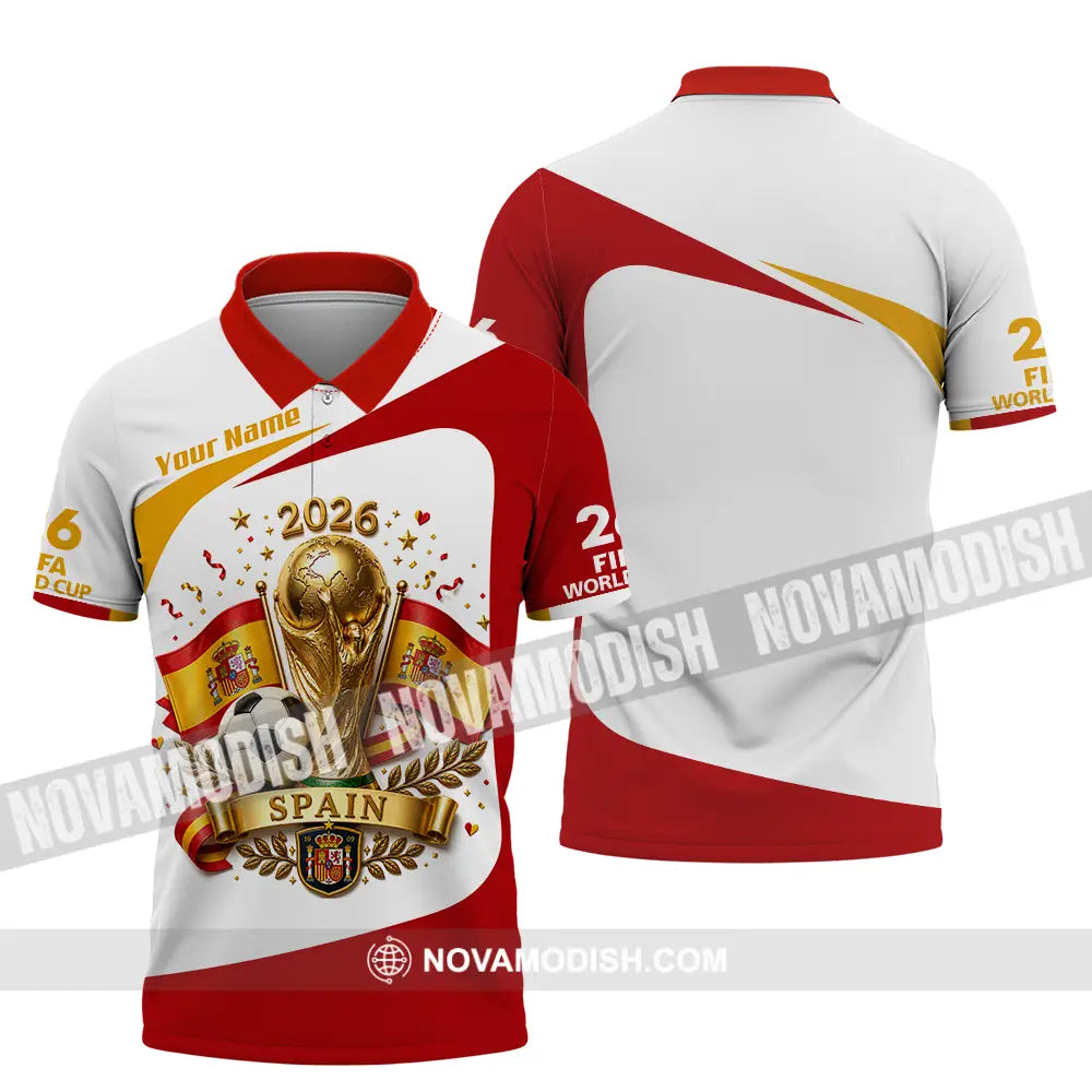 Unisex Shirt - Custom Spain World Cup 2026 Shirt - Polo Shirt / S - T-shirt