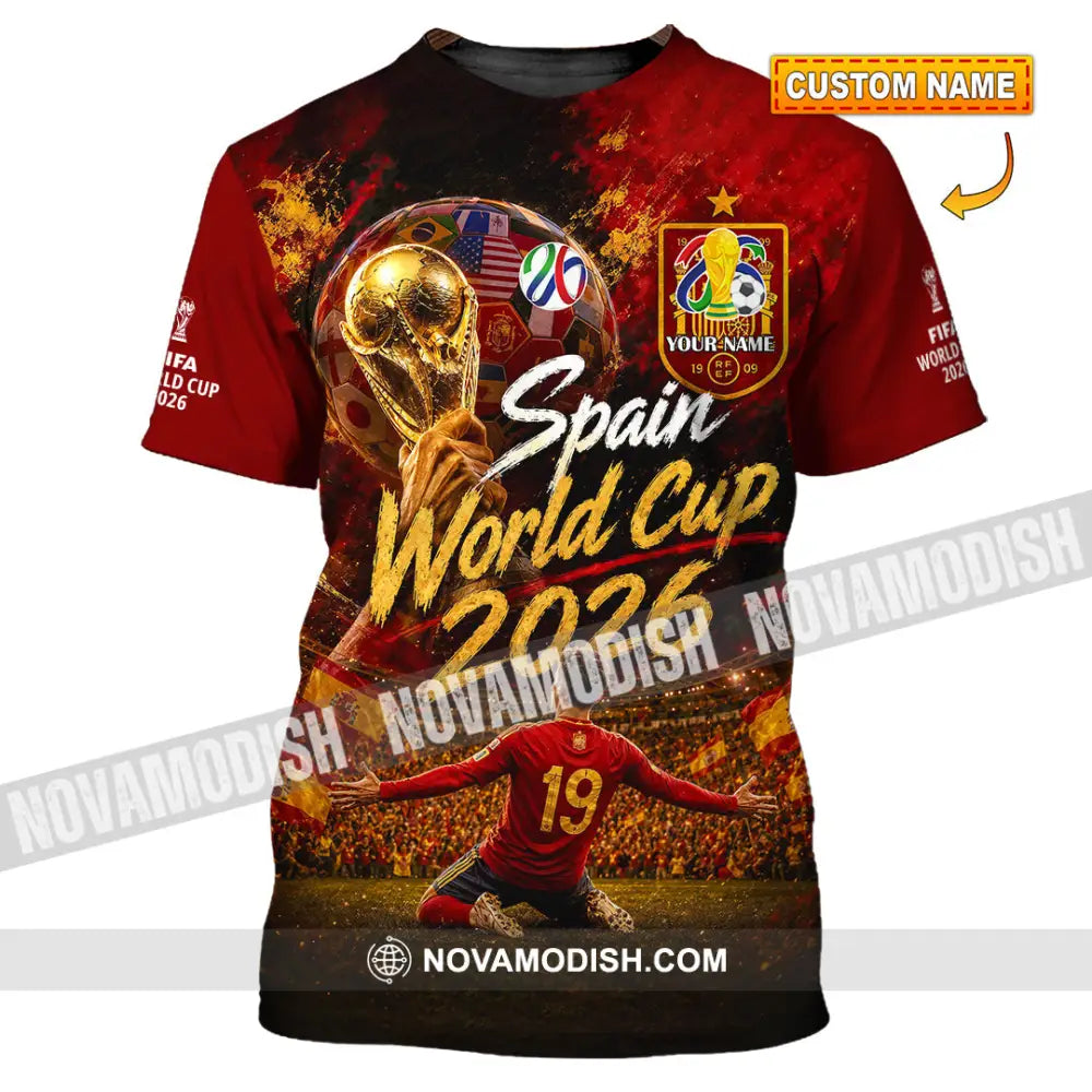 Unisex Shirt - Custom Spain World Cup 2026 Shirt - T-shirt