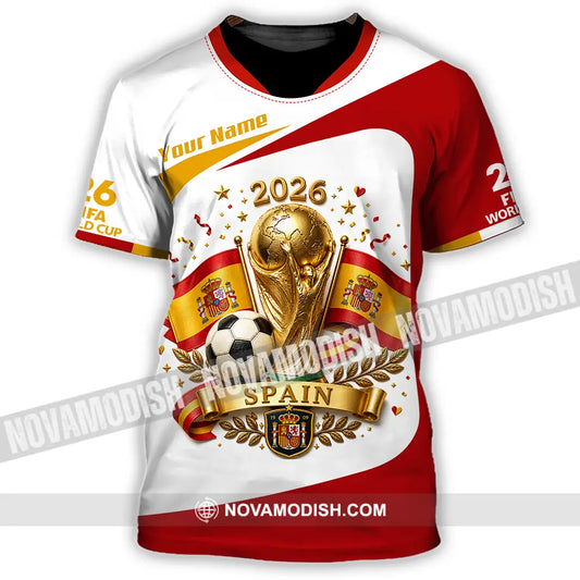 Unisex Shirt - Custom Spain World Cup 2026 Shirt - T-Shirt / S - T-shirt