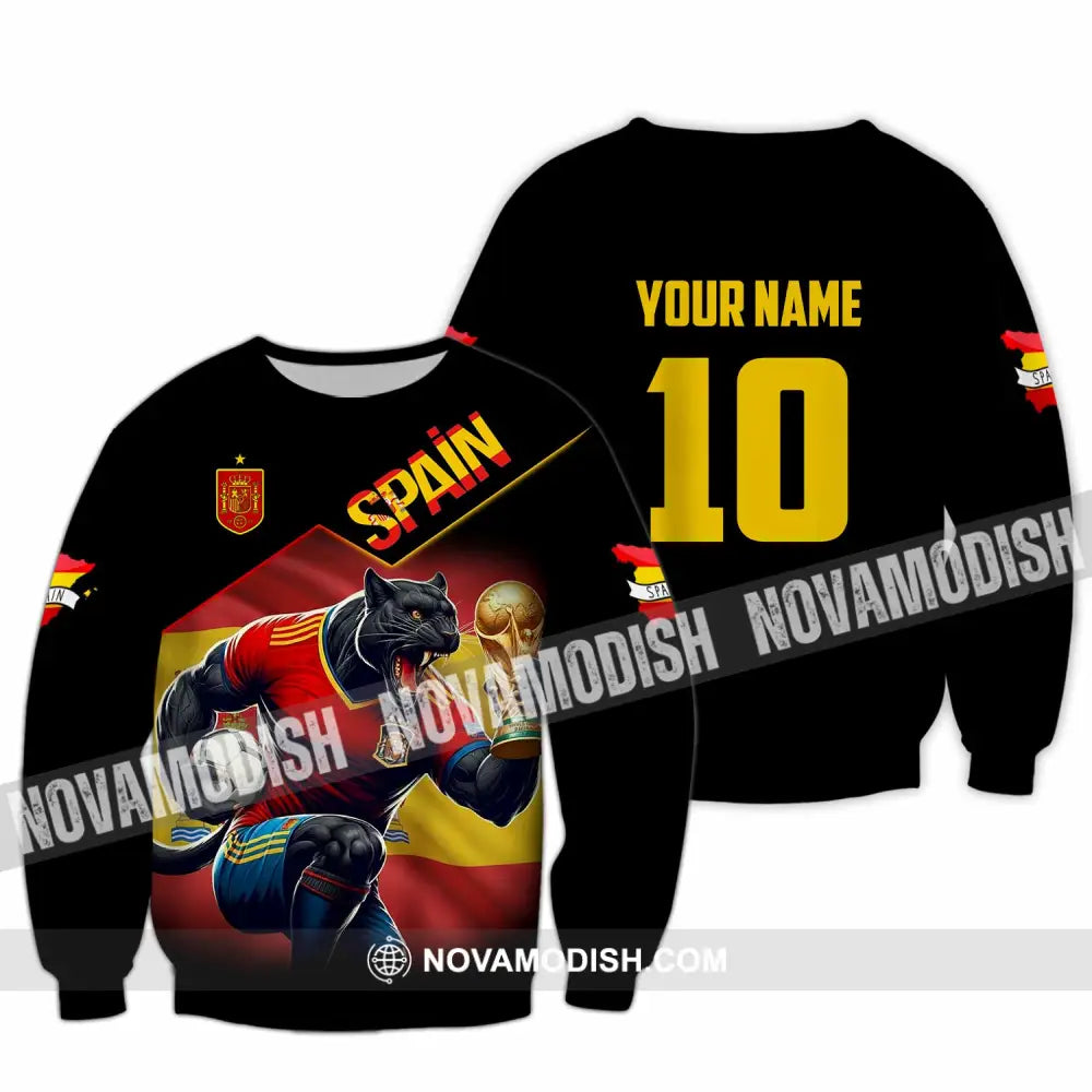 Unisex Shirt - Custom Spain World Cup 3D Shirt Long Sleeve / S T-shirt