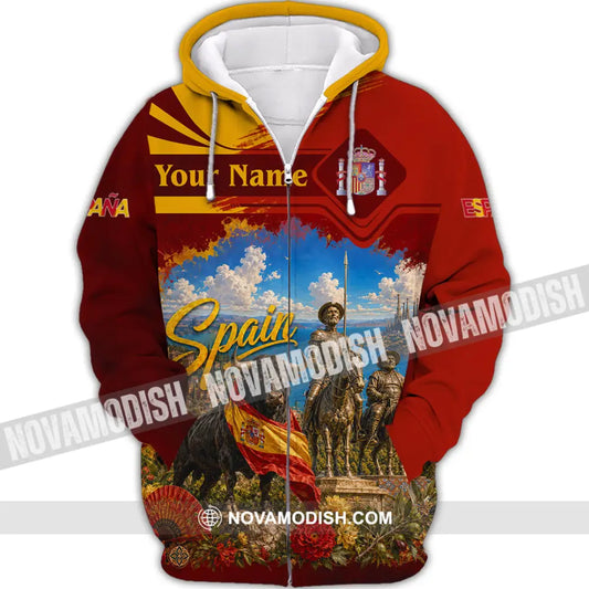 Unisex Shirt - Custom Spain Shirt - Zipper Hoodie / S - T-shirt