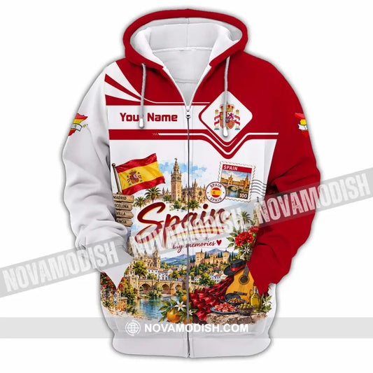 Unisex Shirt - Custom Spain Shirt - Zipper Hoodie / S - T-shirt