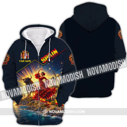 Unisex Shirt - Custom Spain Shirt - Zipper Hoodie / S - T-shirt