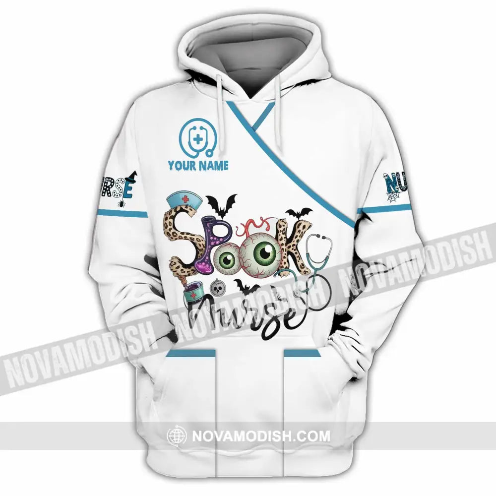 Unisex Shirt - Custom Spooky Nurse Halloween Shirt Hoodie / S T-shirt