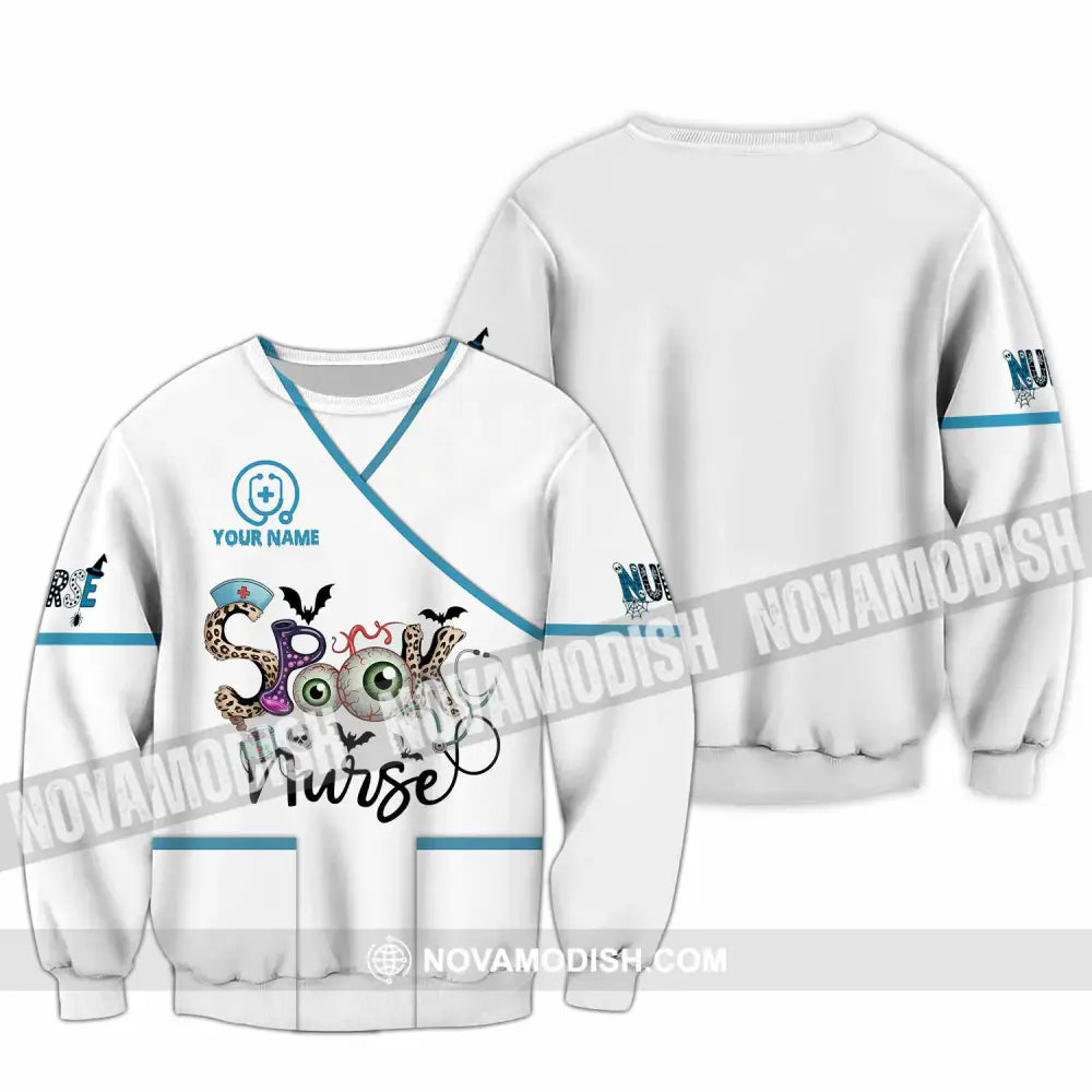 Unisex Shirt - Custom Spooky Nurse Halloween Shirt Long Sleeve / S T-shirt