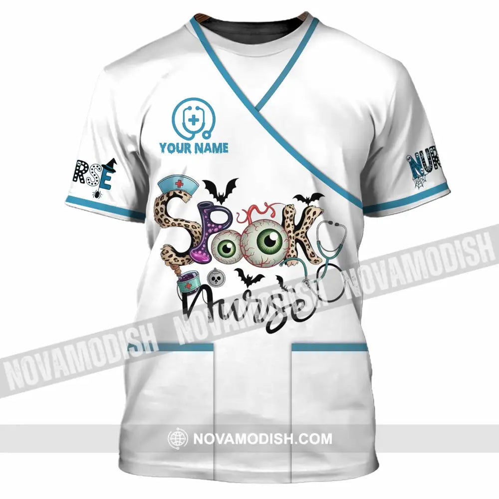 Unisex Shirt - Custom Spooky Nurse Halloween Shirt T-Shirt / S T-shirt