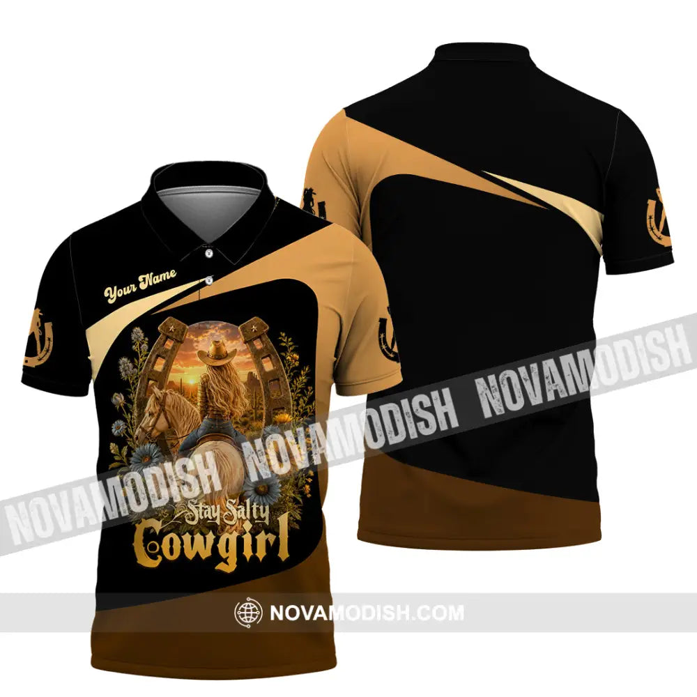 Unisex Shirt - Custom Stay Salty Cowgirl Shirt - Polo Shirt / S - T-shirt