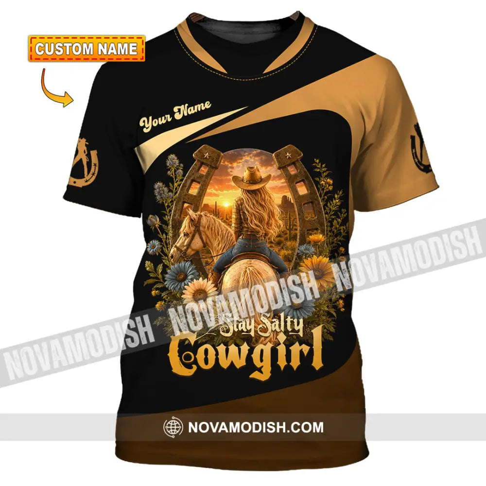 Unisex Shirt - Custom Stay Salty Cowgirl Shirt - T-shirt
