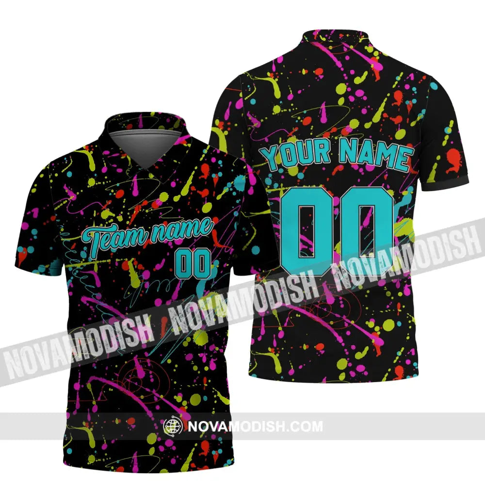 Unisex Shirt - Custom Stitched Splashes Graffiti Pattern T-Shirt - Personalized Light Color Shirt Polo Shirt / S T-shirt