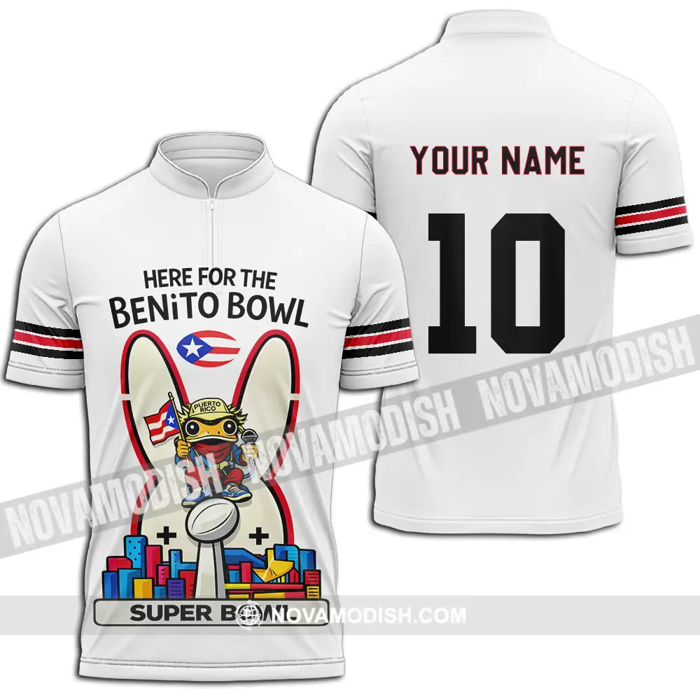 Unisex Shirt - Custom Super Bowl 3D Shirt Zipper Polo Shirt / S T-shirt