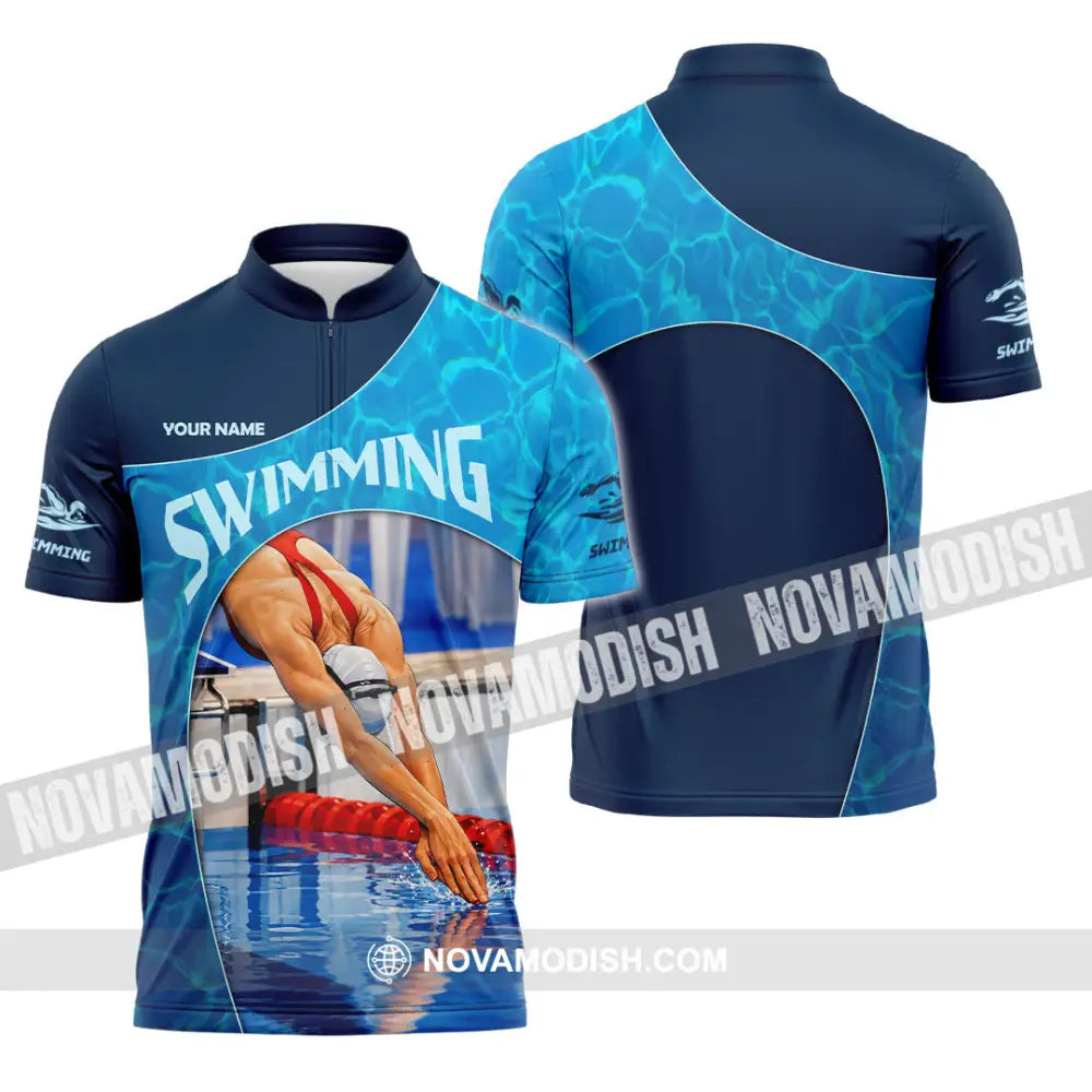 Unisex Shirt - Custom Surf King Shirt - Zipper Polo Shirt / S - T-shirt