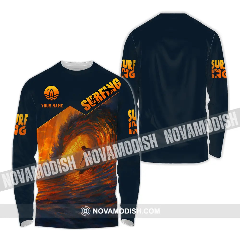 Unisex Shirt - Custom Surfing Shirt Long Sleeve Shirt / S T-shirt