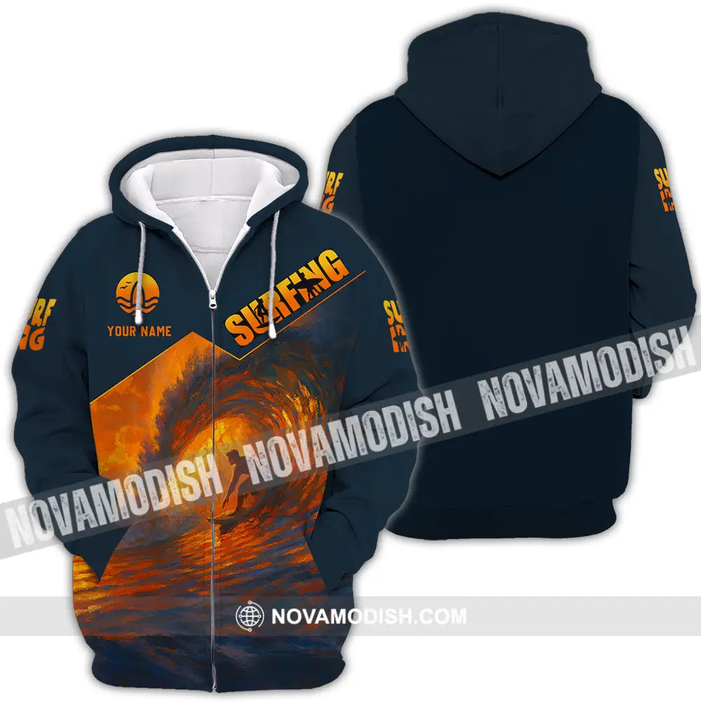 Unisex Shirt - Custom Surfing Shirt Zipper Hoodie / S T-shirt