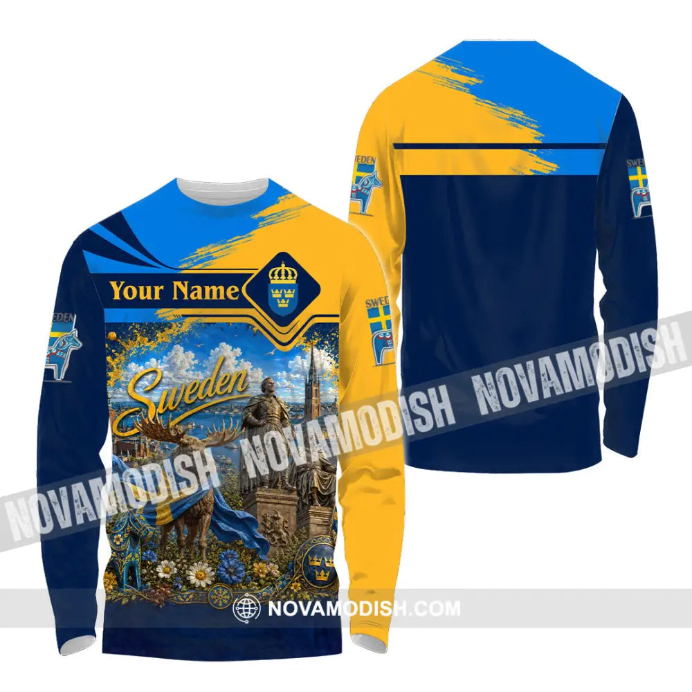 Unisex Shirt - Custom Sweden Shirt - Long Sleeve Shirt / S - T-shirt