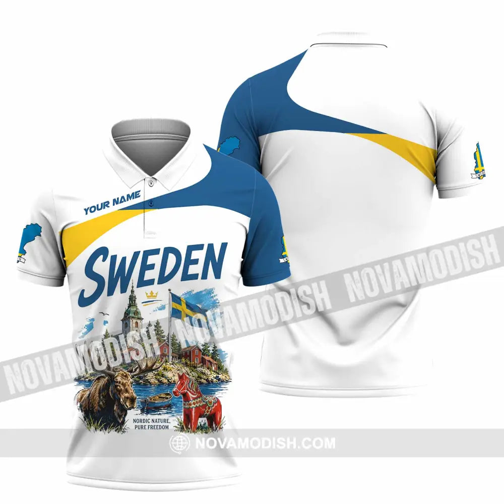 Unisex Shirt - Custom Sweden Shirt - Polo Shirt / S - T-shirt