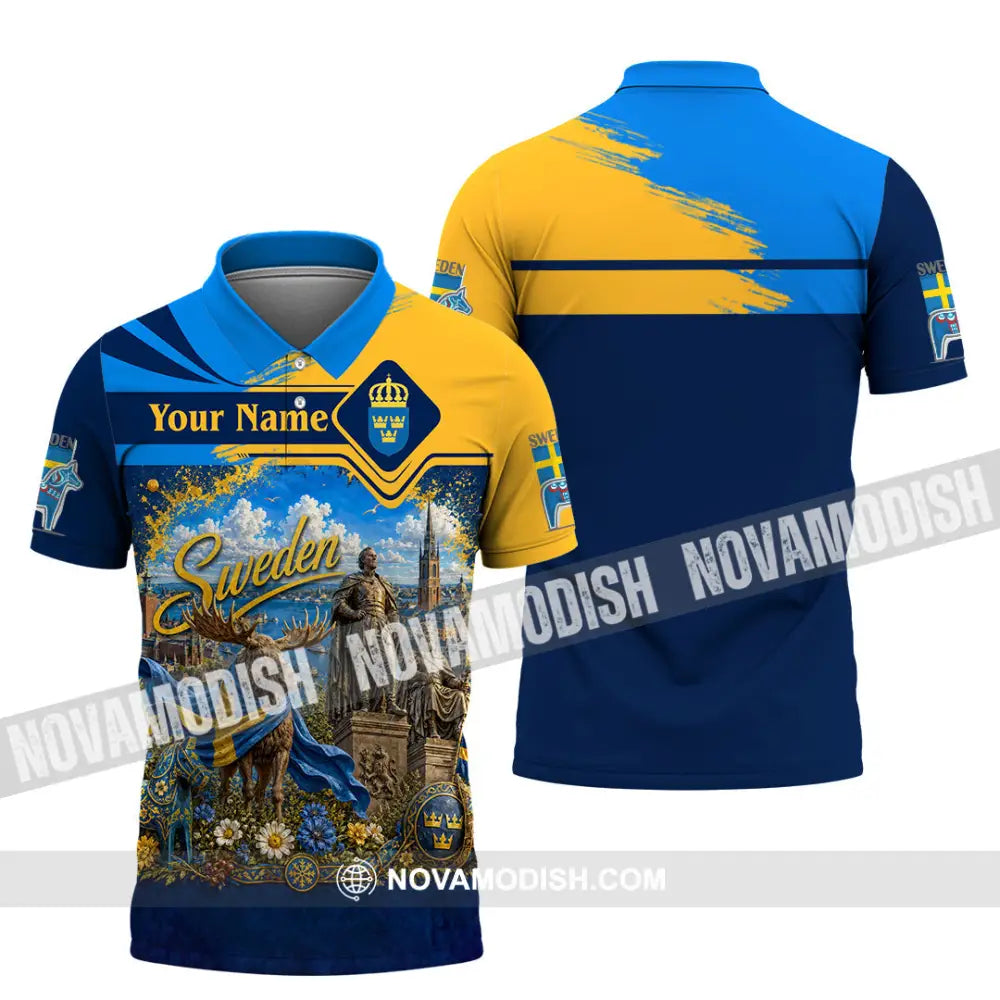 Unisex Shirt - Custom Sweden Shirt - Polo Shirt / S - T-shirt
