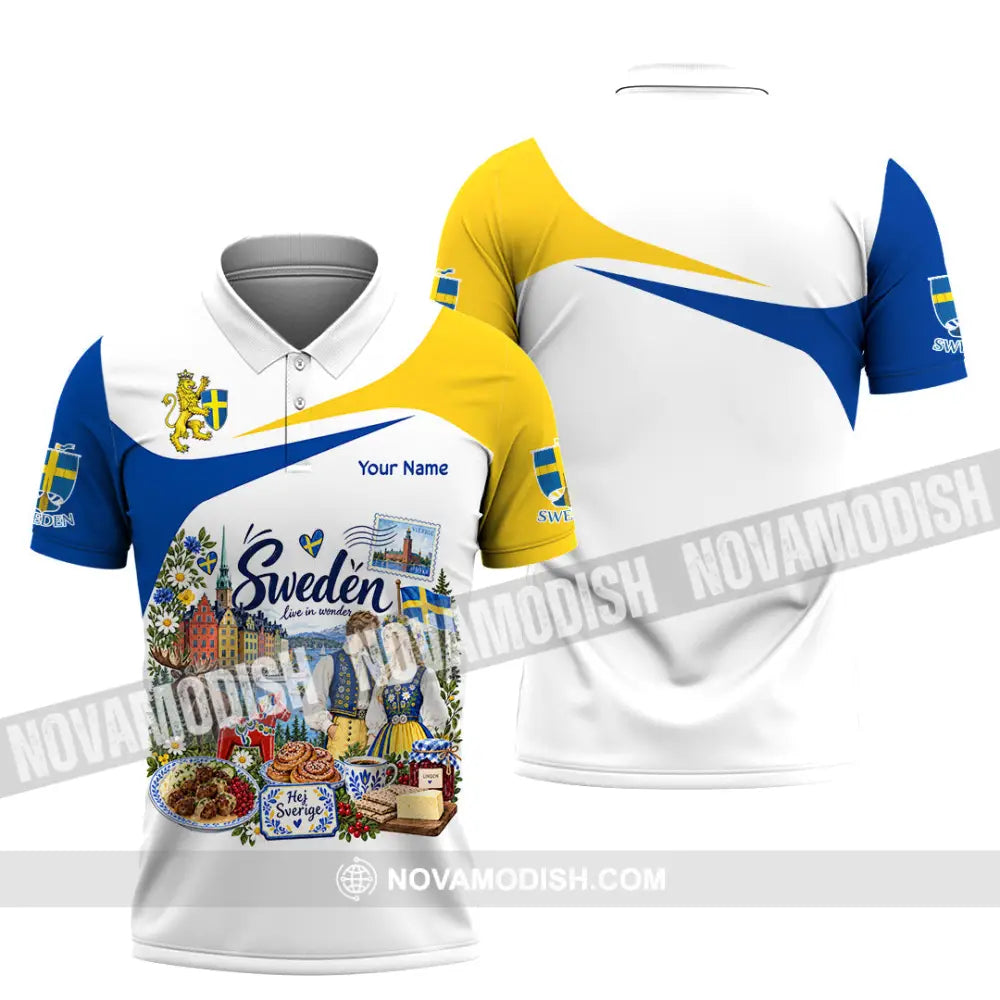 Unisex Shirt - Custom Sweden Shirt - Polo Shirt / S - T-shirt