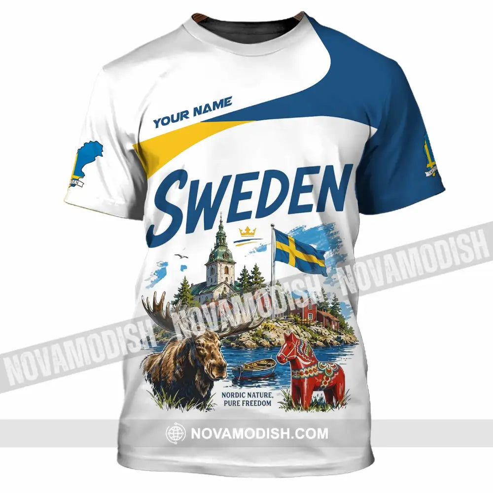 Unisex Shirt - Custom Sweden Shirt - T-Shirt / S - T-shirt