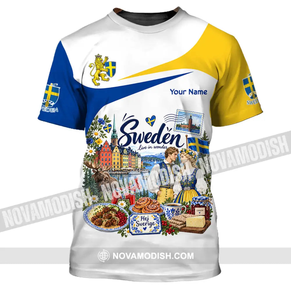 Unisex Shirt - Custom Sweden Shirt - T-Shirt / S - T-shirt