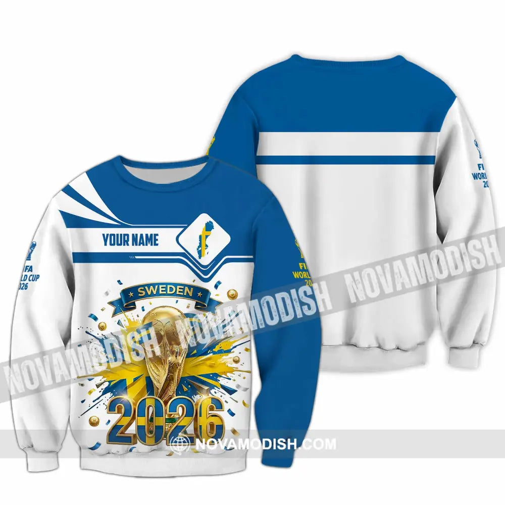 Unisex Shirt - Custom Sweden World Cup 2026 3D Shirt - Long Sleeve / S - T-shirt