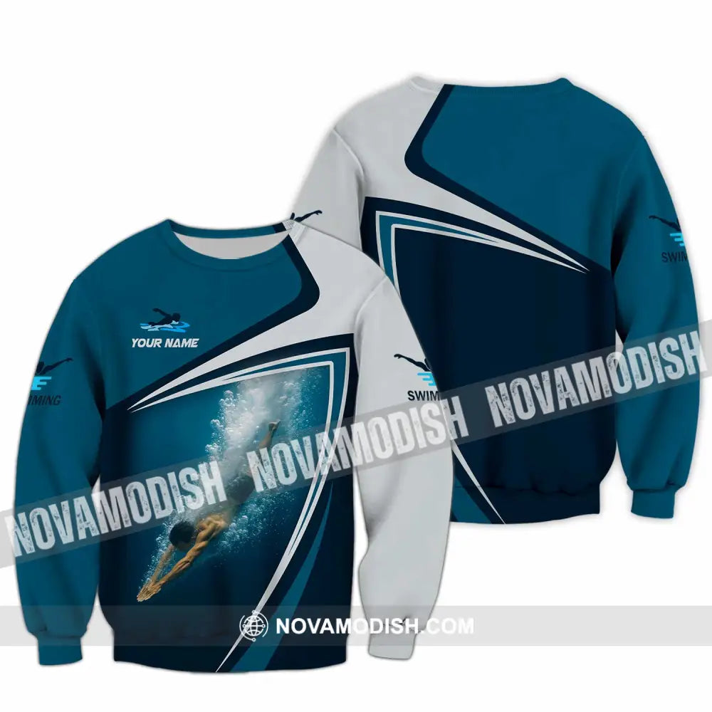 Unisex Shirt - Custom Swimming 3D Shirt - Long Sleeve / S - T-shirt