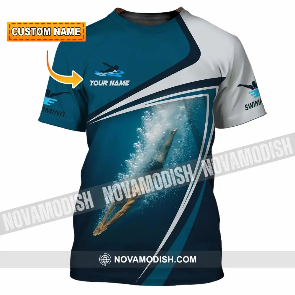 Unisex Shirt - Custom Swimming 3D Shirt - T-shirt