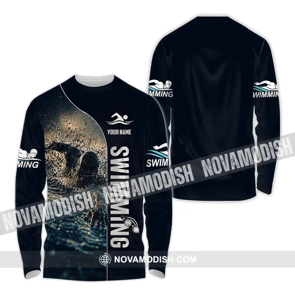 Unisex Shirt - Custom Swimming Shirt - Long Sleeve Shirt / S - T-shirt