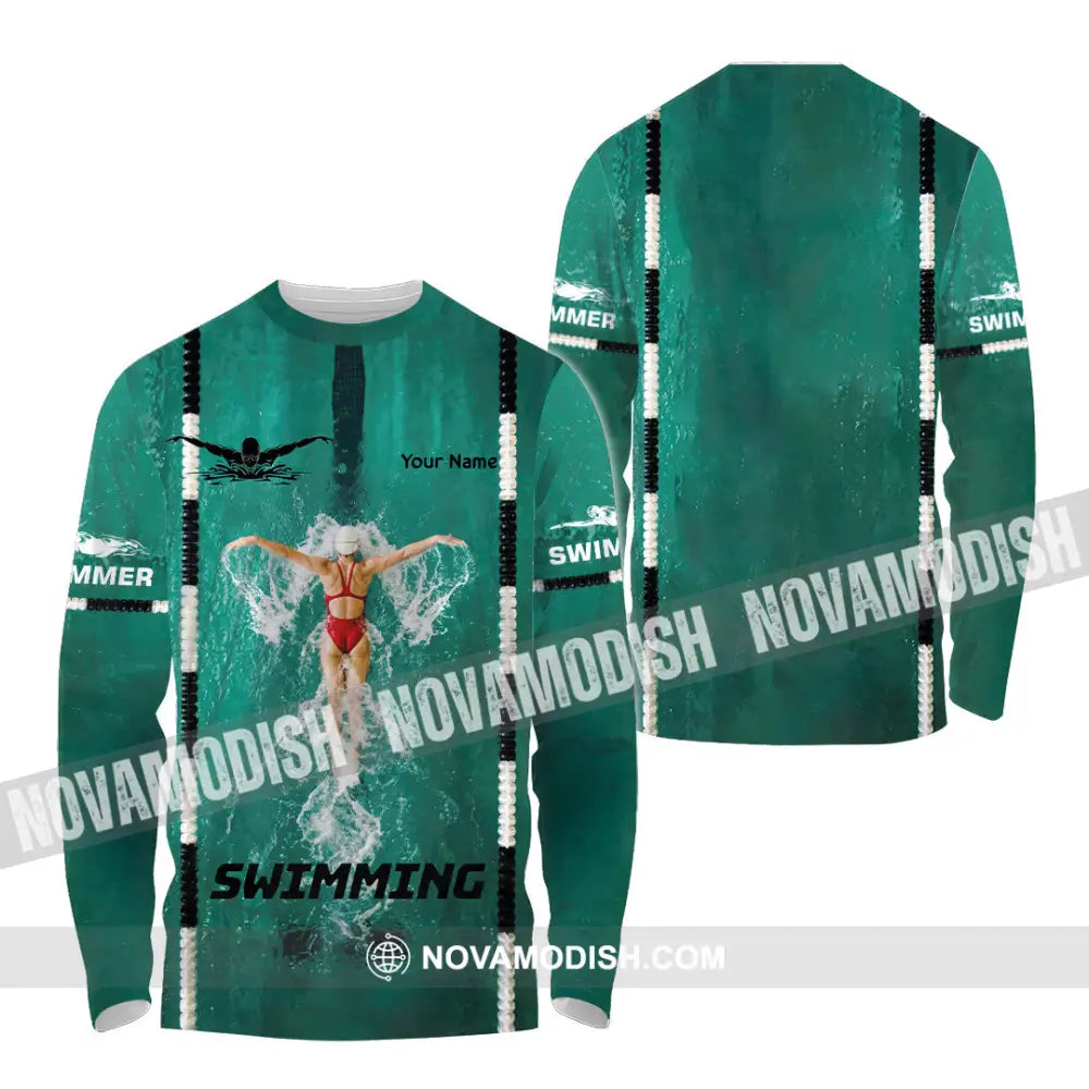 Unisex Shirt - Custom Swimming Shirt - Long Sleeve Shirt / S - T-shirt