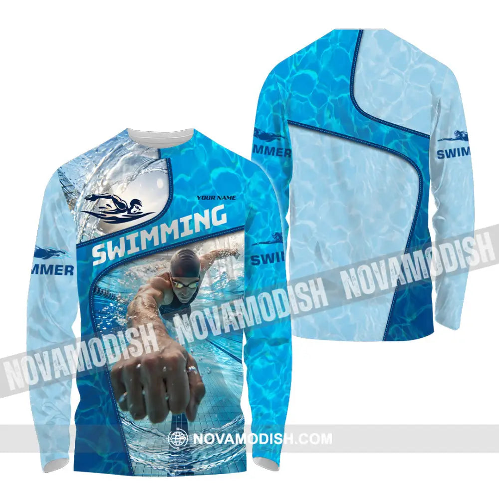 Unisex Shirt - Custom Swimming Shirt - Long Sleeve Shirt / S - T-shirt