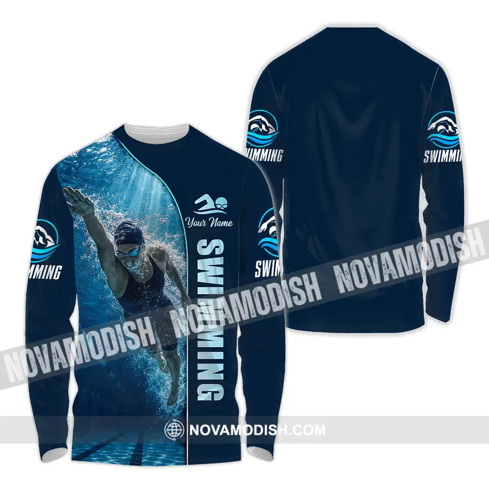 Unisex Shirt - Custom Swimming Shirt - Long Sleeve Shirt / S - T-shirt
