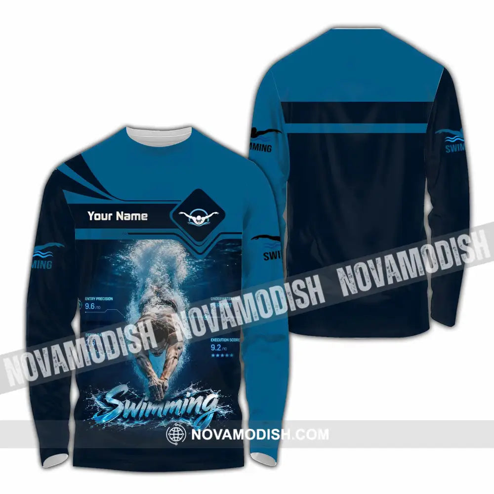 Unisex Shirt - Custom Swimming Shirt - Long Sleeve Shirt / S - T-shirt