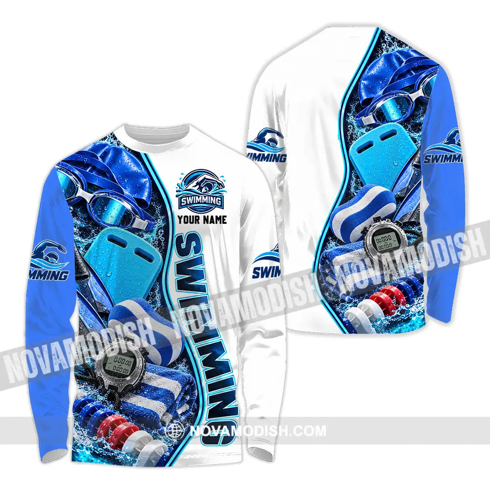 Unisex Shirt - Custom Swimming Shirt - Long Sleeve Shirt / S - T-shirt