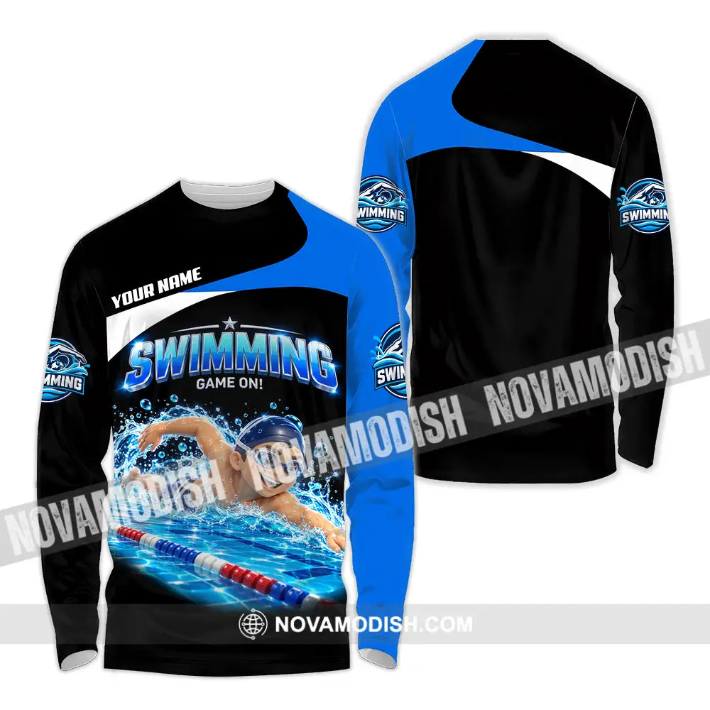 Unisex Shirt - Custom Swimming Shirt - Long Sleeve Shirt / S - T-shirt