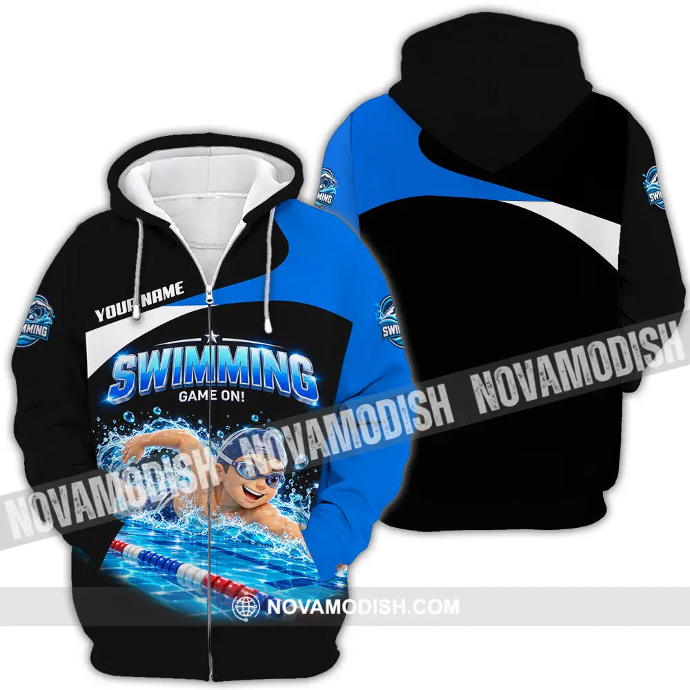 Unisex Shirt - Custom Swimming Shirt - Zipper Hoodie / S - T-shirt