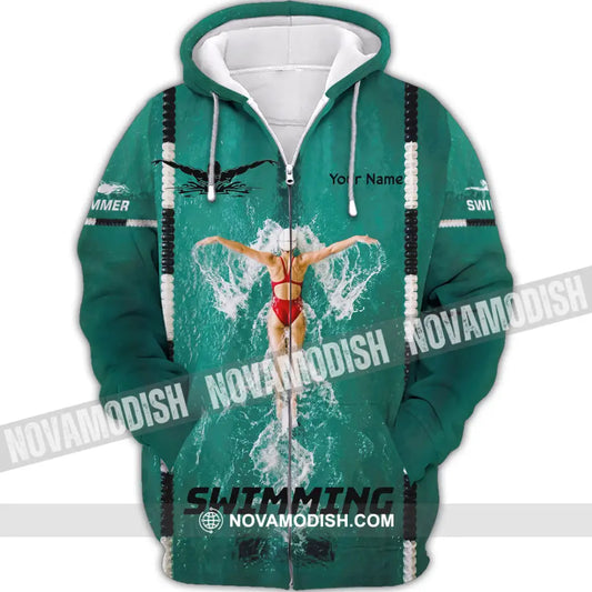 Unisex Shirt - Custom Swimming Shirt - Zipper Hoodie / S - T-shirt