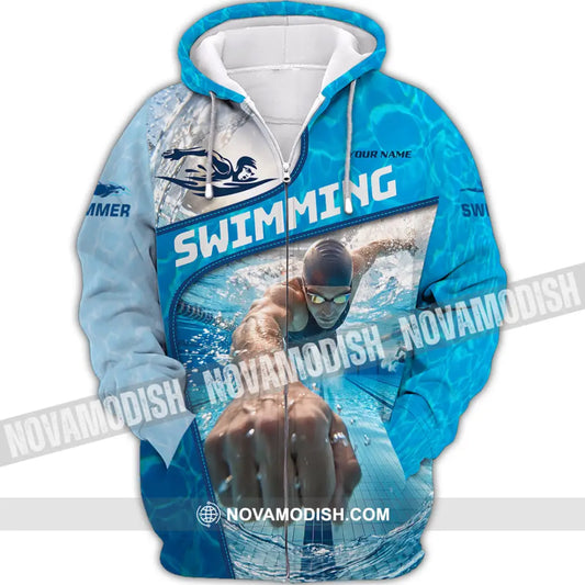 Unisex Shirt - Custom Swimming Shirt - Zipper Hoodie / S - T-shirt