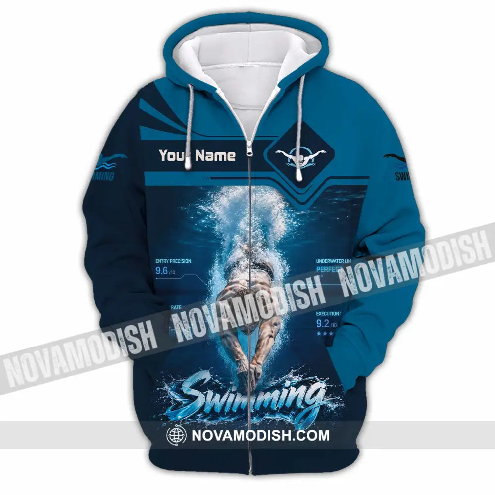 Unisex Shirt - Custom Swimming Shirt - Zipper Hoodie / S - T-shirt