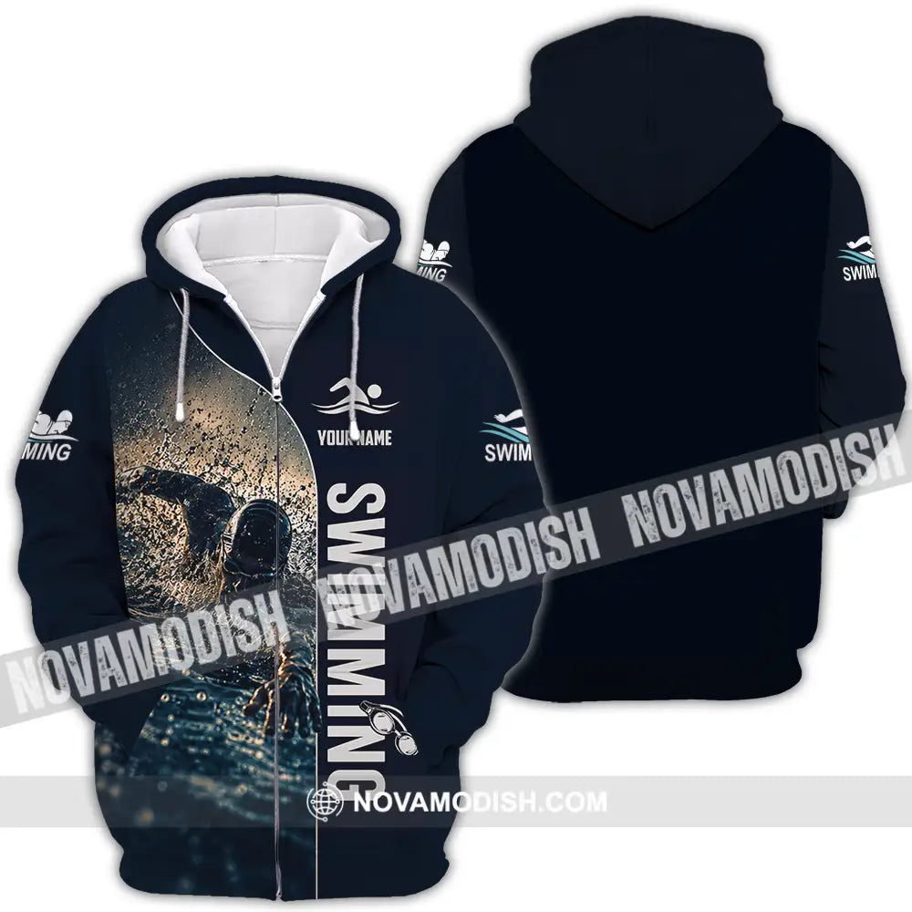 Unisex Shirt - Custom Swimming Shirt - Zipper Hoodie / S - T-shirt