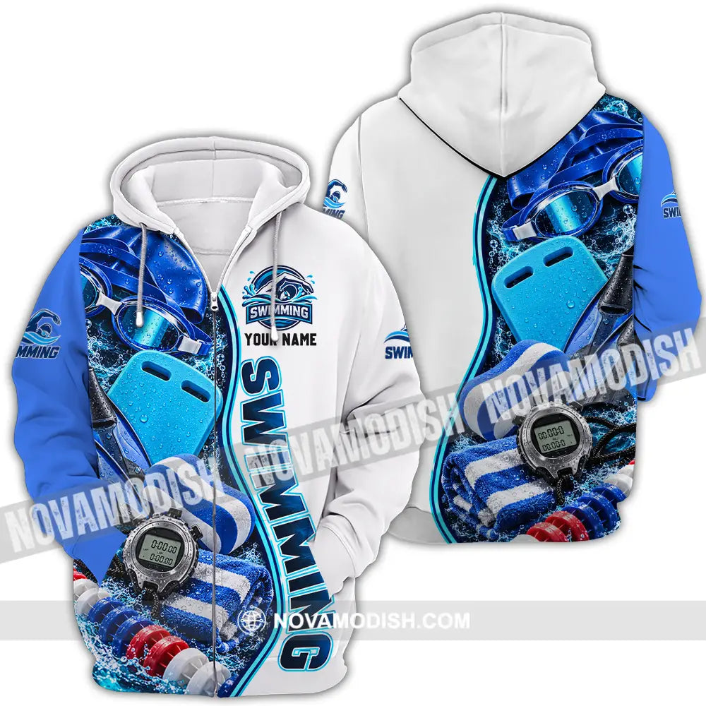 Unisex Shirt - Custom Swimming Shirt - Zipper Hoodie / S - T-shirt