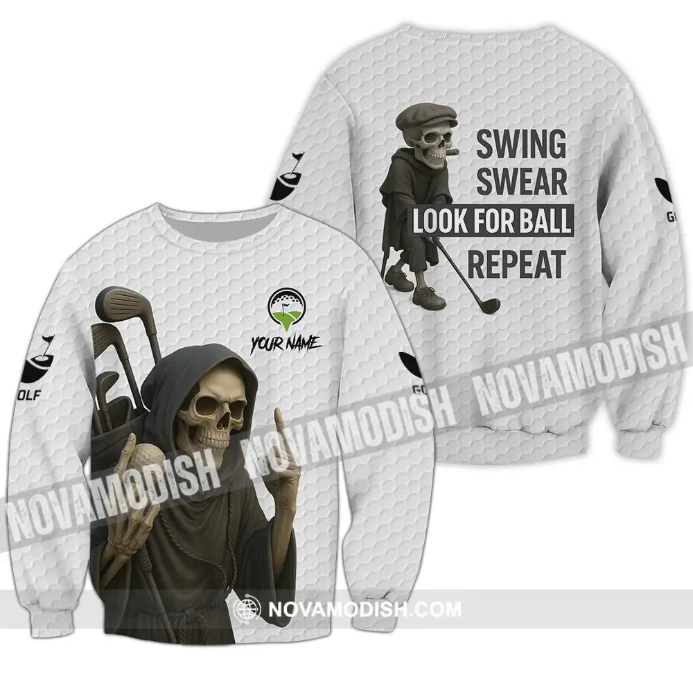Unisex Shirt - Custom Swing Swear Look For Ball Repeat Shirt Long Sleeve / S T-shirt