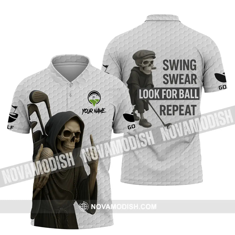 Unisex Shirt - Custom Swing Swear Look For Ball Repeat Shirt Polo Shirt / S T-shirt